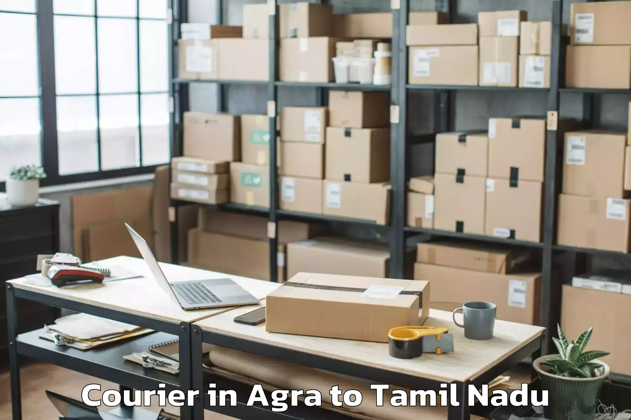 Easy Agra to Koradachcheri Courier Booking